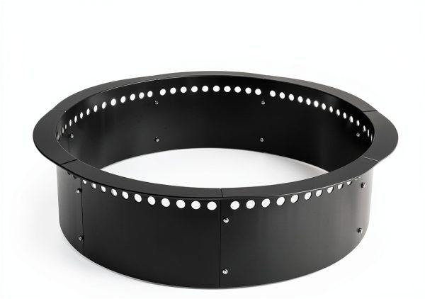 Fiaygro Outdoor Smokeless Fire Pit Ring Carbon Steel Rustic-1