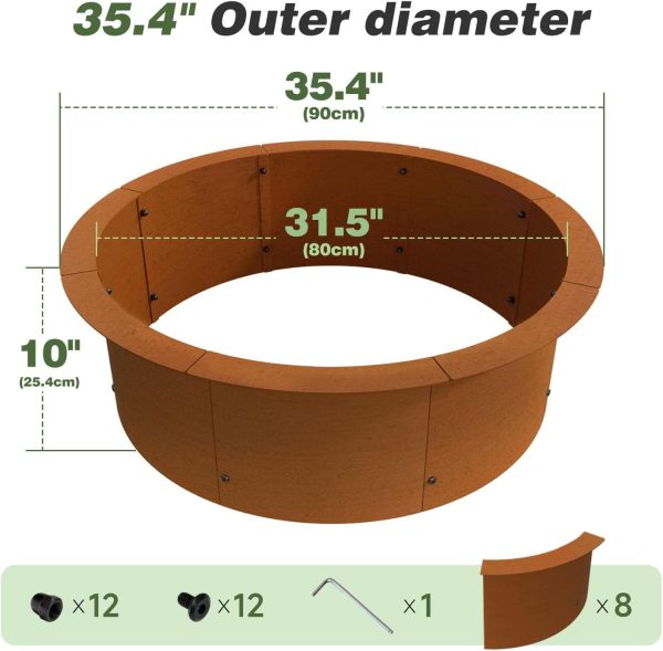 GJWCVL Fire Ring Corten Steel Industrial Design Outdoor-1