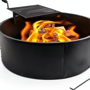 Outdoor Fire Ring Sunnydaze Decor Steel Matte-0