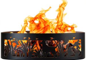 P&D Metal Works Rustic Fire Ring Alloy Steel Wood Burning-0