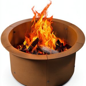 GJWCVL Corten Steel Fire Pit Ring Industrial Design Outdoor-0
