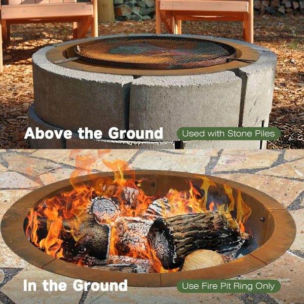GJWCVL Fire Ring Corten Steel Industrial Design Outdoor-2