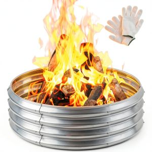 Stainless Steel Fire Ring Sersper 3ft Outdoor-0