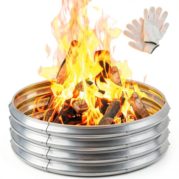 Stainless Steel Fire Ring Sersper 3ft Outdoor-0