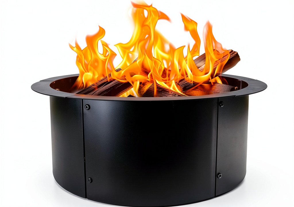 Installing Alsophila Fire Ring Powder Coated Modern Design on a wooden patio deck