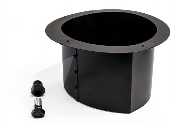 VINGLI Fire Ring Heavy Duty Steel Black Outdoor Wood Burning-1