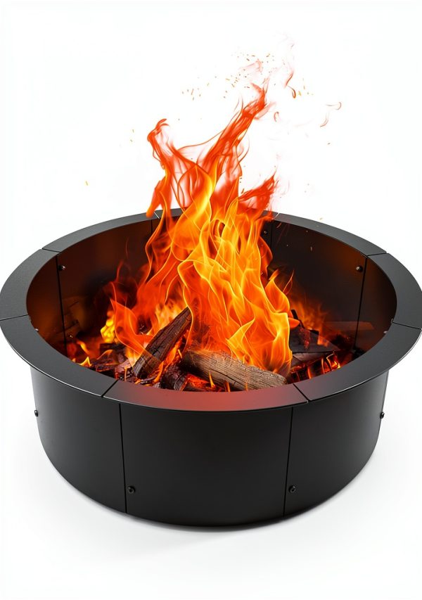 GJWCVL Fire Pit Steel Outdoor Wood Burning Industrial Design-0