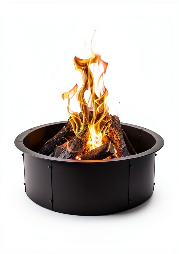 Alloy Steel Fire Pit Ring DAMEING Minimalist Black-3