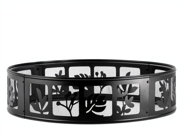 Fire Ring Outdoor Fire Pit 36 Inch Steel Design-4
