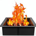 VEVOR Square Fire Pit Carbon Steel Rust Resistant Backyard-0