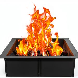 VEVOR Square Fire Pit Carbon Steel Rust Resistant Backyard-0