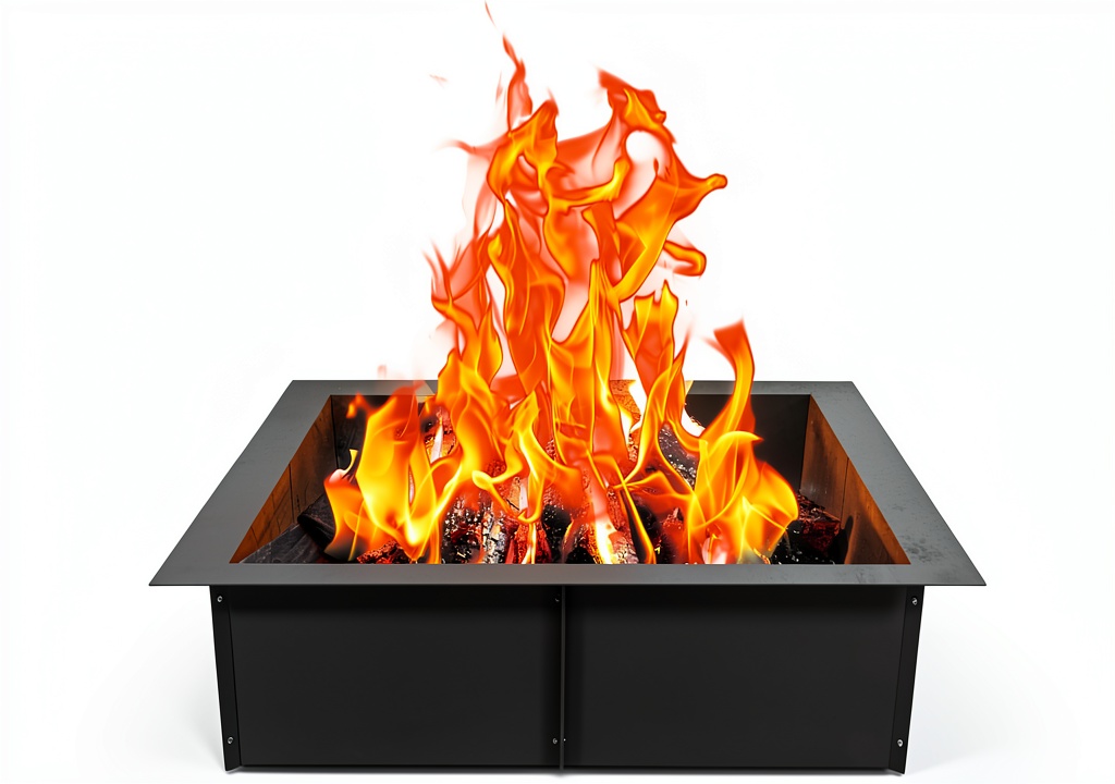 Installing VEVOR Square Fire Pit Carbon Steel Rust Resistant Backyard on a concrete patio