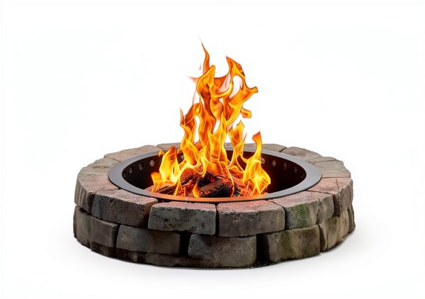 TUSGENK Fire Ring Black Iron 39 Inch Outdoor-3
