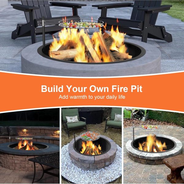 Duxeuwe Wood Fire Pit Smokeless Design With Grill Grate-6