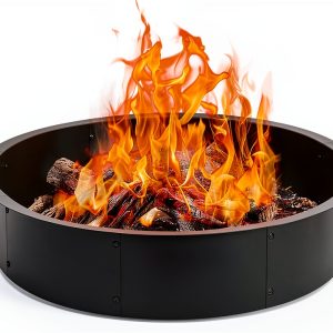 Alloy Steel Fire Pit Ring DAMEING Minimalist Black-0