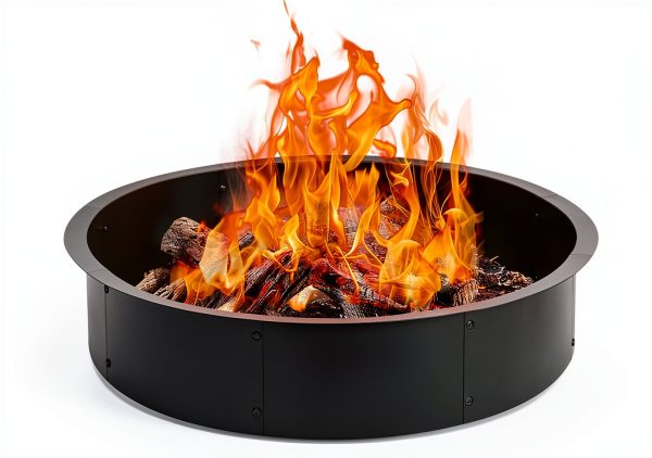 Alloy Steel Fire Pit Ring DAMEING Minimalist Black-0