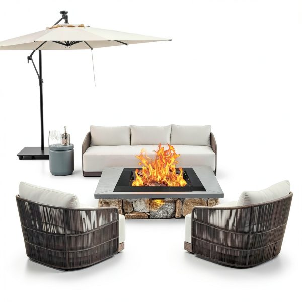 Carbon Steel Fire Pit Ring FEBTECH Square Design-8