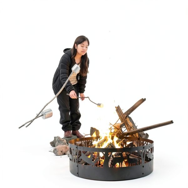 Fire Pit Mini Tang Metal Round Outdoor Ring-6