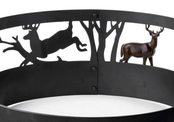 Kapler Fire Ring Steel 36 Inch Outdoor Camping Wood Burning-3