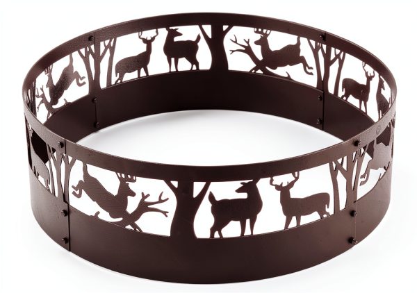 Kapler Fire Ring Steel 36 Inch Outdoor Camping Wood Burning-0
