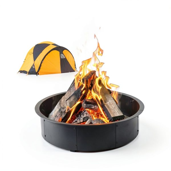 Alloy Steel Fire Pit Ring DAMEING Minimalist Black-5