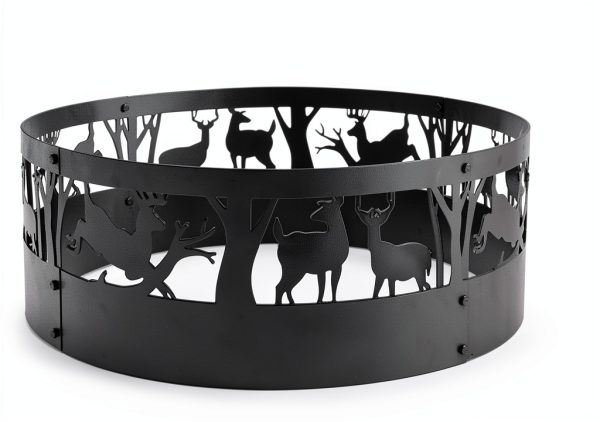 Kapler Fire Ring Steel 36 Inch Outdoor Camping Wood Burning-5