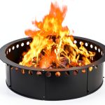 TUSGENK Fire Ring Black Iron 39 Inch Outdoor-0