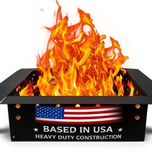 FEBTECH Square Fire Ring Smokeless Carbon Steel Outdoor-0