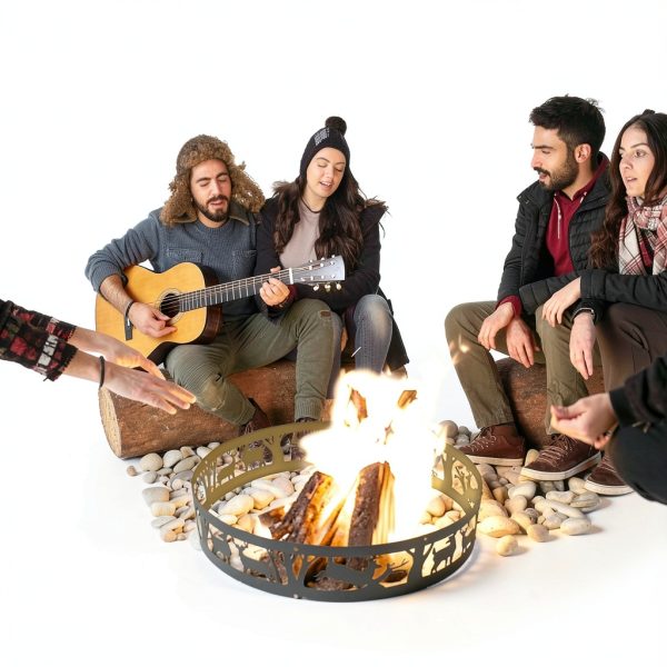 Fire Pit Mini Tang Metal Round Outdoor Ring-5