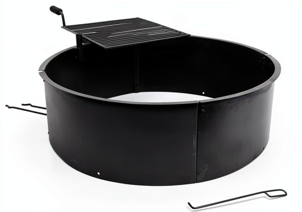 Outdoor Fire Ring Sunnydaze Decor Steel Matte-3