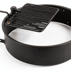 Titan Fire Ring with Swivel Grate 32 Inch Steel Fire Pit-0