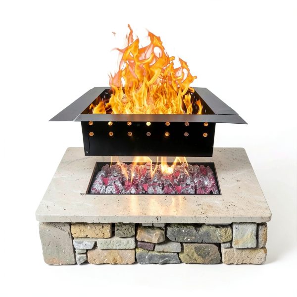 FEBTECH Square Fire Ring Smokeless Carbon Steel Outdoor-5
