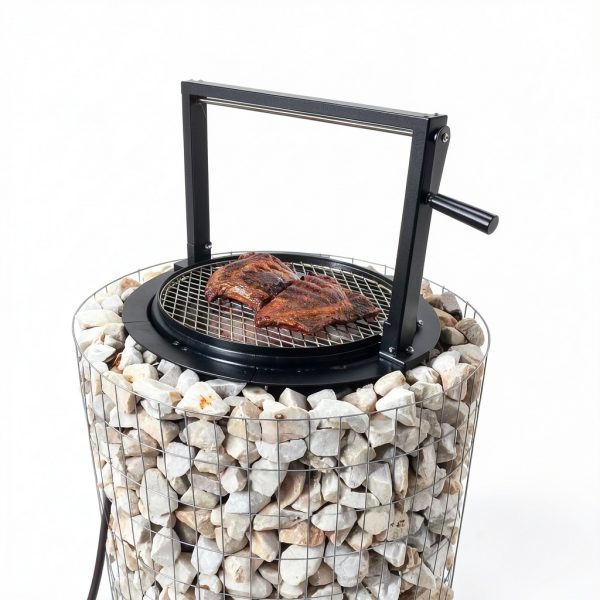 GJWCVL Fire Pit Steel Outdoor Wood Burning Industrial Design-6