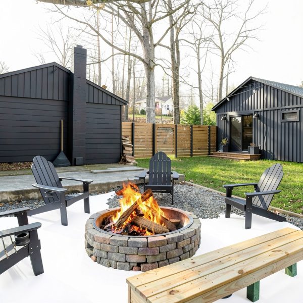 GJWCVL Fire Pit Steel Outdoor Wood Burning Industrial Design-4