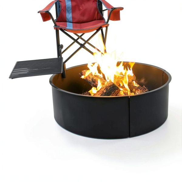 Outdoor Fire Ring Sunnydaze Decor Steel Matte-8