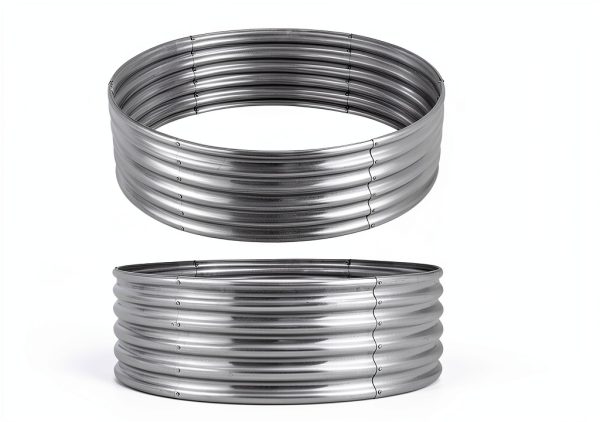 FORTUNO Fire Ring Outdoor Galvanized Steel Raised Bed-7