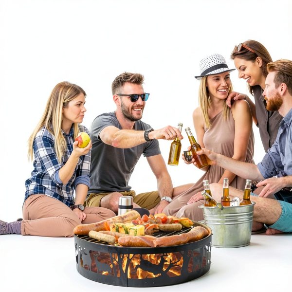 Fire Pit Mini Tang Metal Round Outdoor Ring-4