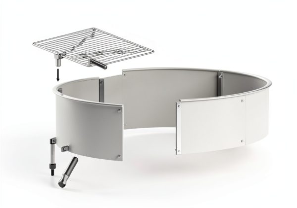 Outdoor Fire Ring Sunnydaze Decor Steel Matte-1